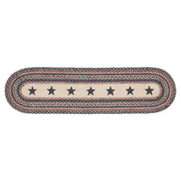 Thumbnail for Colonial Star Jute Braided Oval Runner 13x48 VHC Brands