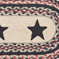 Thumbnail for Colonial Star Jute Braided Oval Runner 13x48 VHC Brands