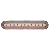 Thumbnail for Colonial Star Jute Braided Oval Runner 13x72 VHC Brands