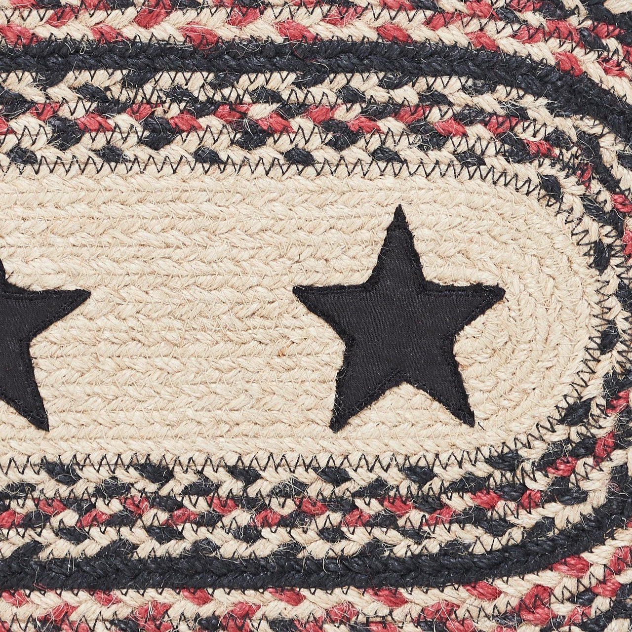 Colonial Star Jute Braided Oval Runner 13x72 VHC Brands - The Fox Decor