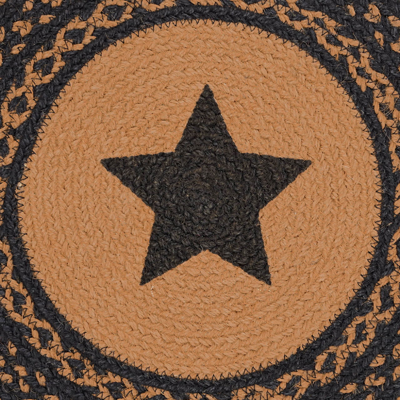 Farmhouse Jute Braided Trivet Stencil Star 15" VHC Brands