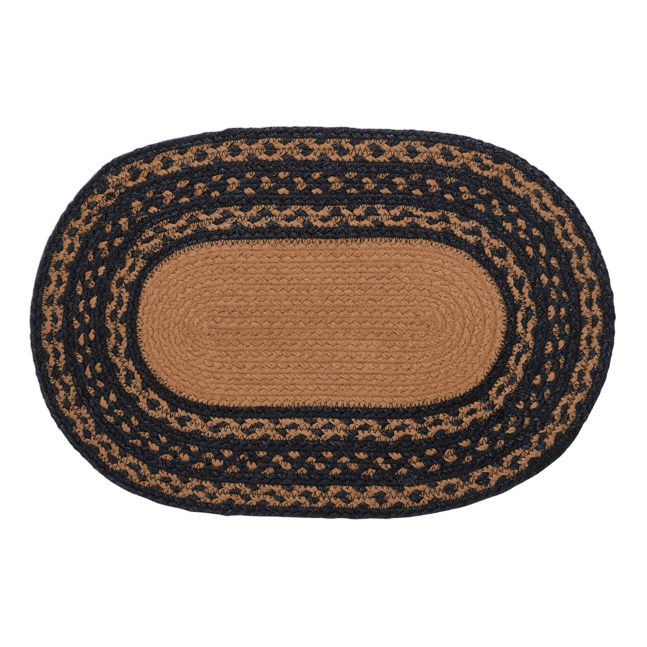 Farmhouse Jute Braided Placemat Stencil Stars 10x15 VHC Brands - The Fox Decor
