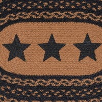 Farmhouse Jute Braided Placemat Stencil Stars 10x15 VHC Brands - The Fox Decor