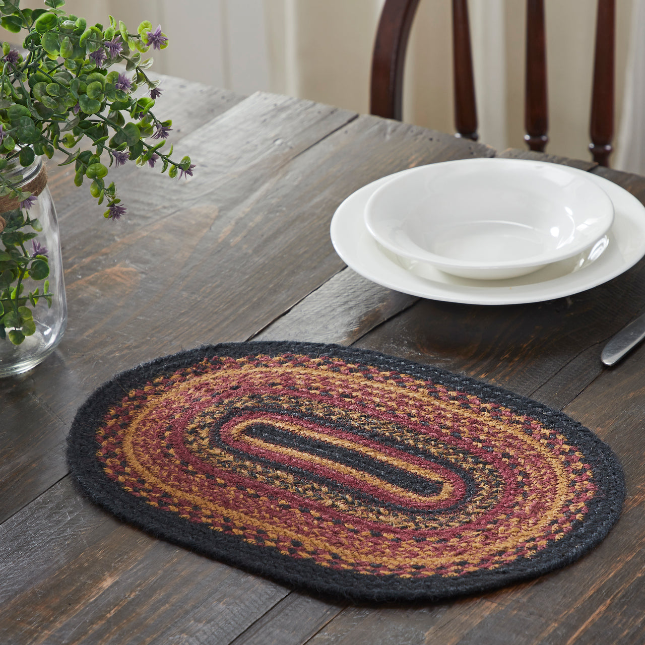 Heritage Farms Jute Oval Placemat 12x18 VHC Brands