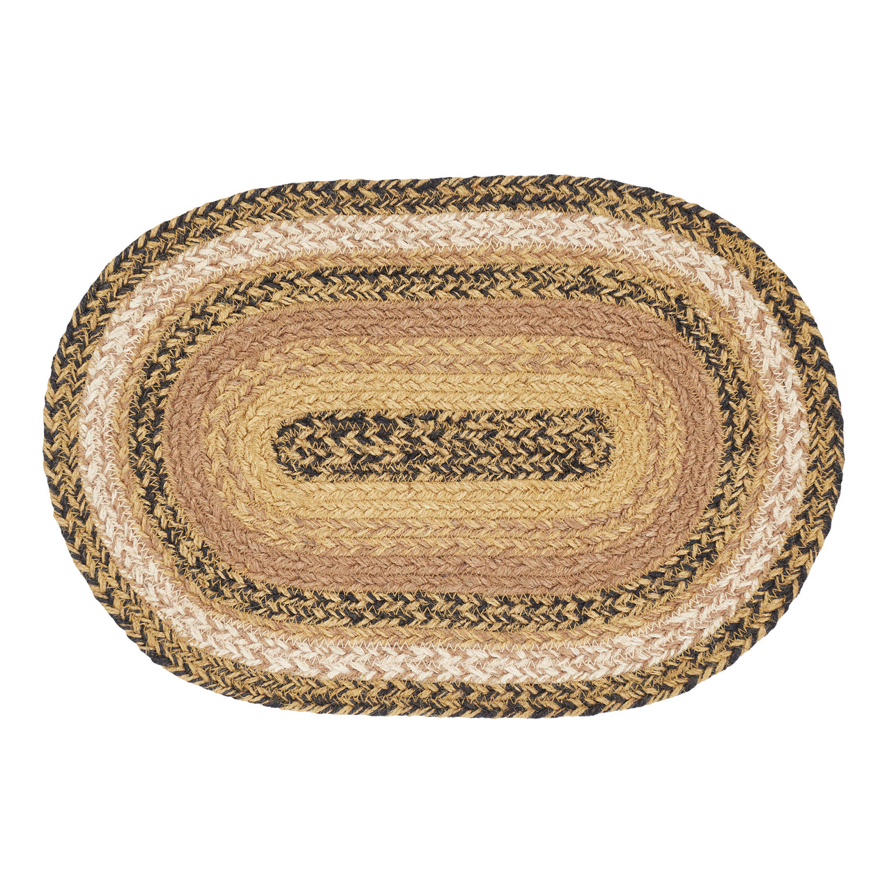 Kettle Grove Jute Braided Oval Placemat 10"x15" VHC Brands - The Fox Decor