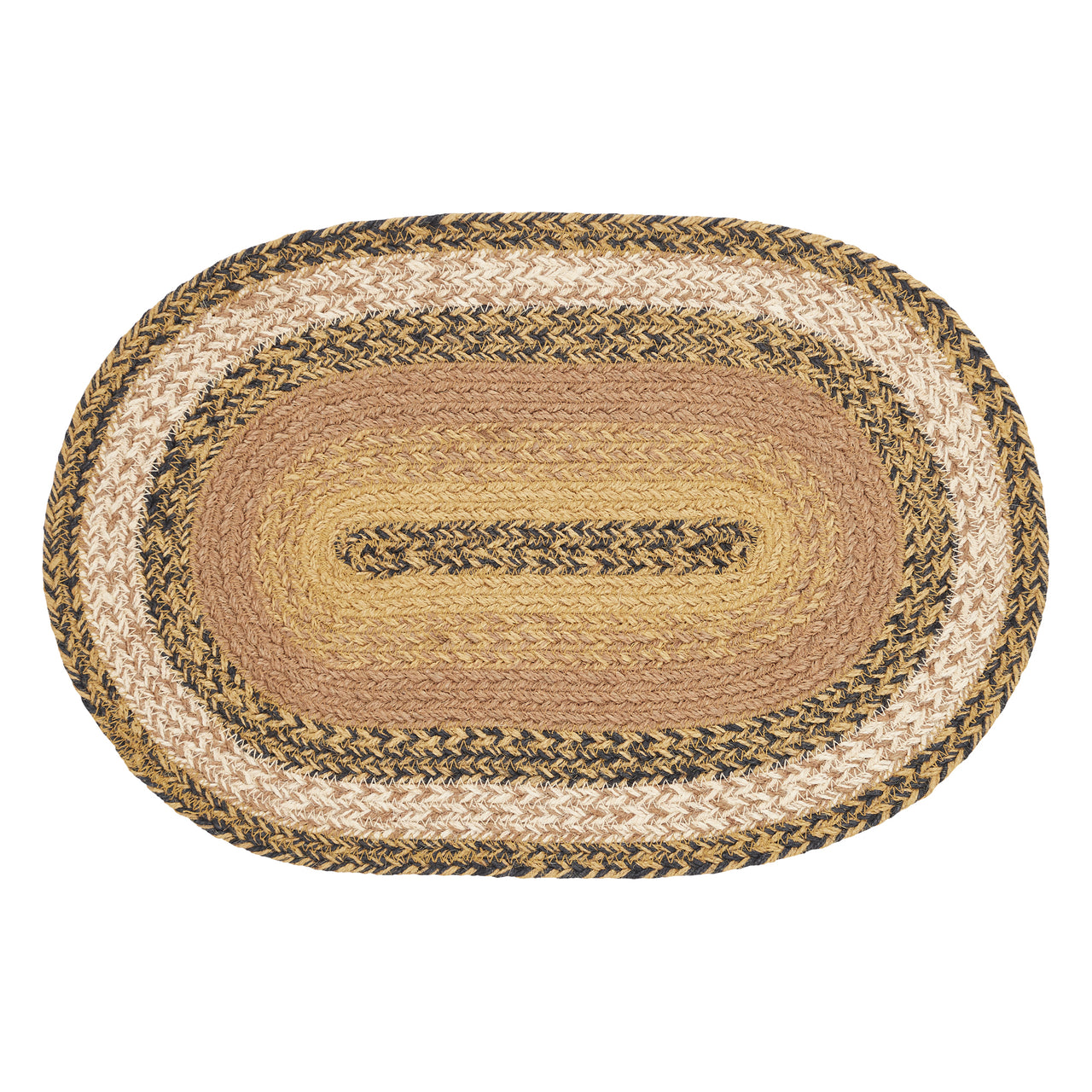 Kettle Grove Jute Braided Oval Placemat 12"x18" VHC Brands - The Fox Decor