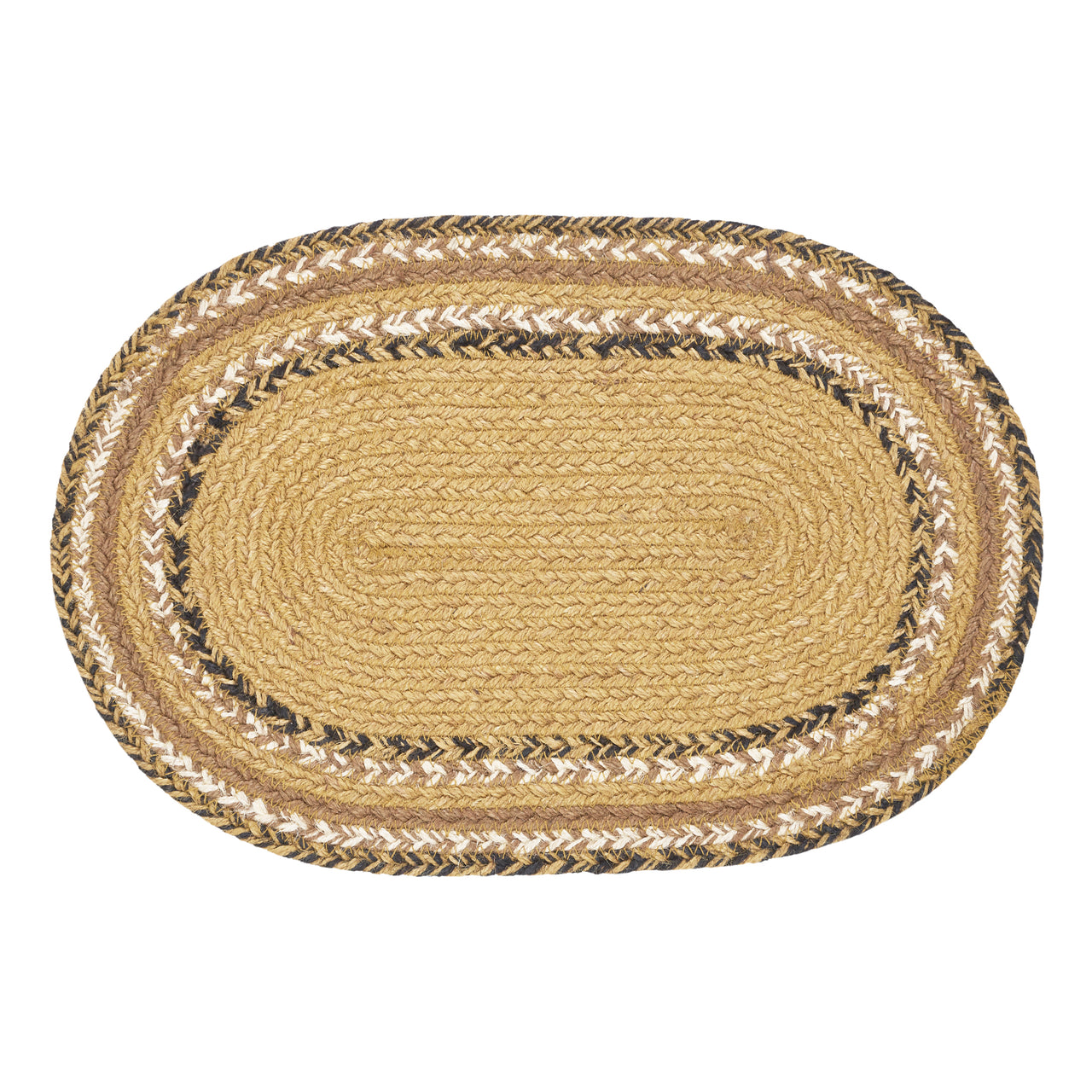 Kettle Grove Jute Braided Placemat Stencil Stars 10"x15" VHC Brands - The Fox Decor