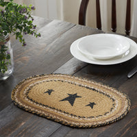Thumbnail for Kettle Grove Jute Braided Placemat Stencil Stars 10