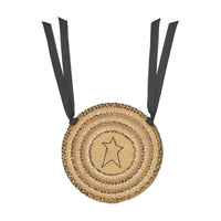 Thumbnail for Kettle Grove Jute Braided Chair Pad Applique Star 15