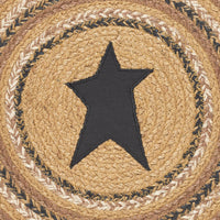 Thumbnail for Kettle Grove Jute Braided Chair Pad Applique Star 15