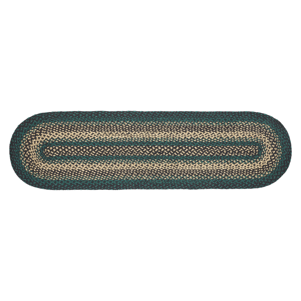 Pine Grove Jute Oval Braided Table Runner 13"x48" VHC Brands