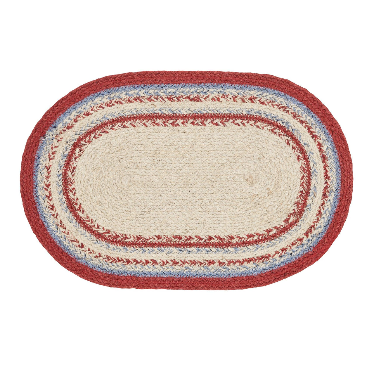 Celebration Jute Braided Oval Placemat 12x18 VHC Brands - The Fox Decor