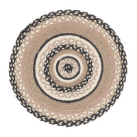 Thumbnail for Sawyer Mill Charcoal Creme Jute Braided Trivet 15