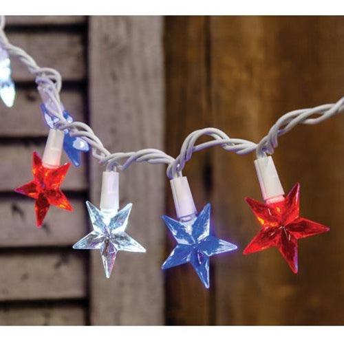 LED Patriotic Mini Star Lights, 20ct - The Fox Decor