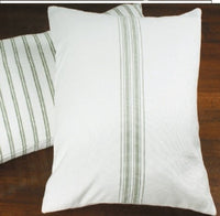 Thumbnail for Grain Sack Sage Sage Lumbar Pillow Cover  - Interiors by Elizabeth