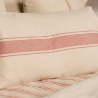 Thumbnail for Oat Barn Red Grain Sack Stripe Lumbar Pillow Cover LC164017 - The Fox Decor