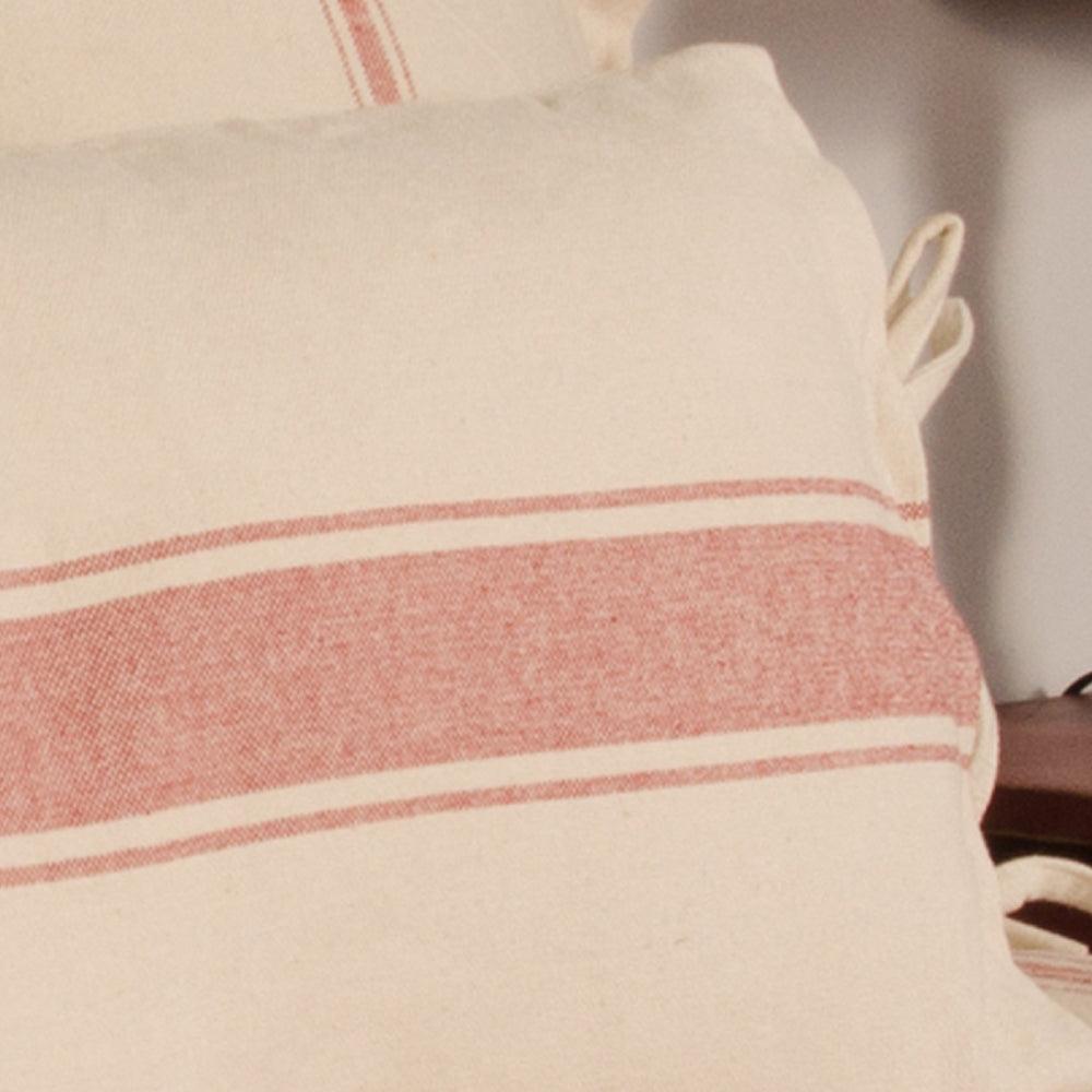 Oat Barn Red Grain Sack Stripe Lumbar Pillow Cover LC164017 - The Fox Decor