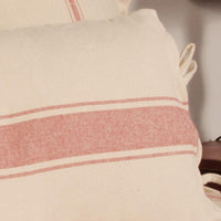 Thumbnail for Oat Barn Red Grain Sack Stripe Lumbar Pillow Cover LC164017 - The Fox Decor
