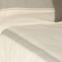 Thumbnail for Grain Sack Stripe Cream Pewter Lumbar Pillow Cover LC165065 - The Fox Decor