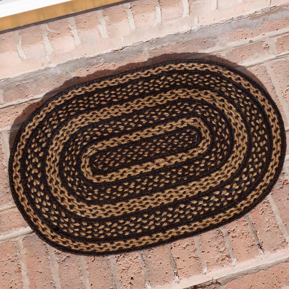 Farmhouse Jute Braided Rug Oval 20"x30" with Rug Pad VHC Brands - The Fox Decor