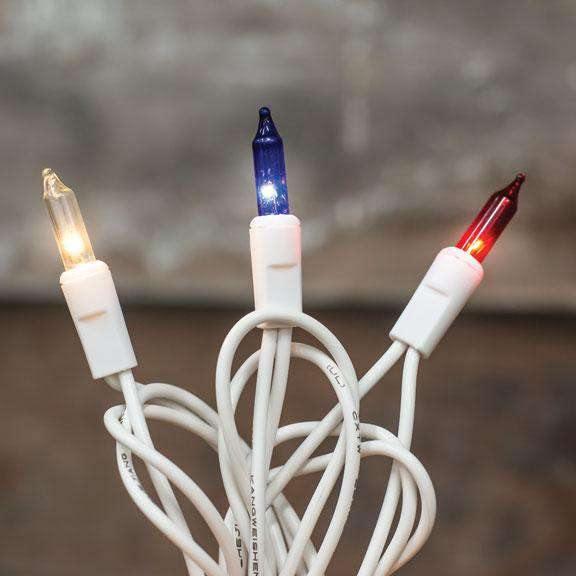 ^^Patriotic Lights, White Cord, 50 ct. - The Fox Decor