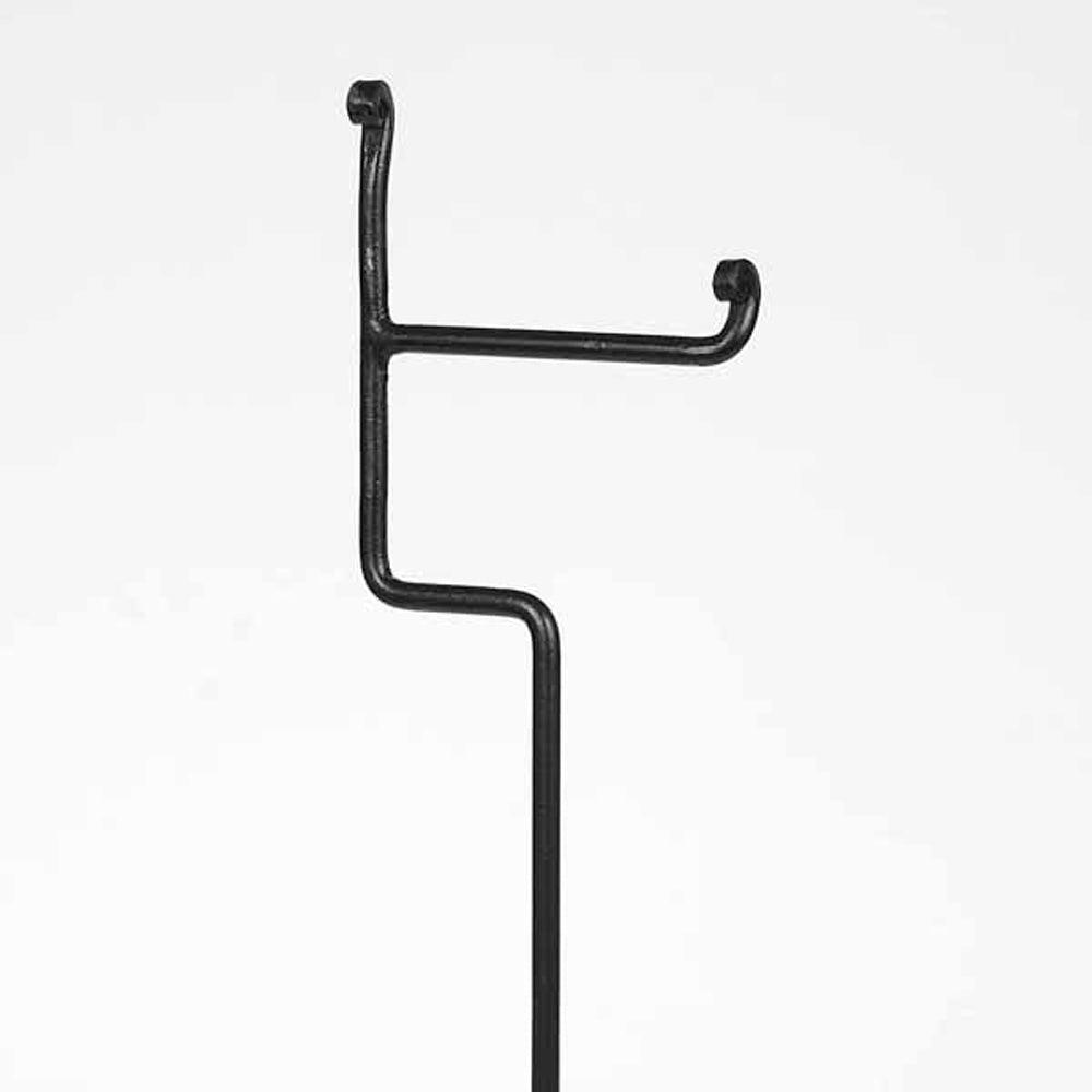 Black Standing Toilet Paper Holder Metal MTRE0023 - The Fox Decor
