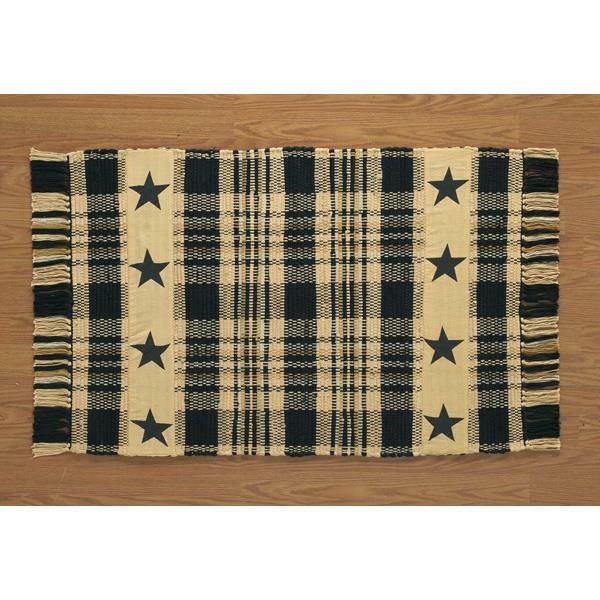 Millbury Rag Rug with Applied Border 24"x42" - The Fox Decor