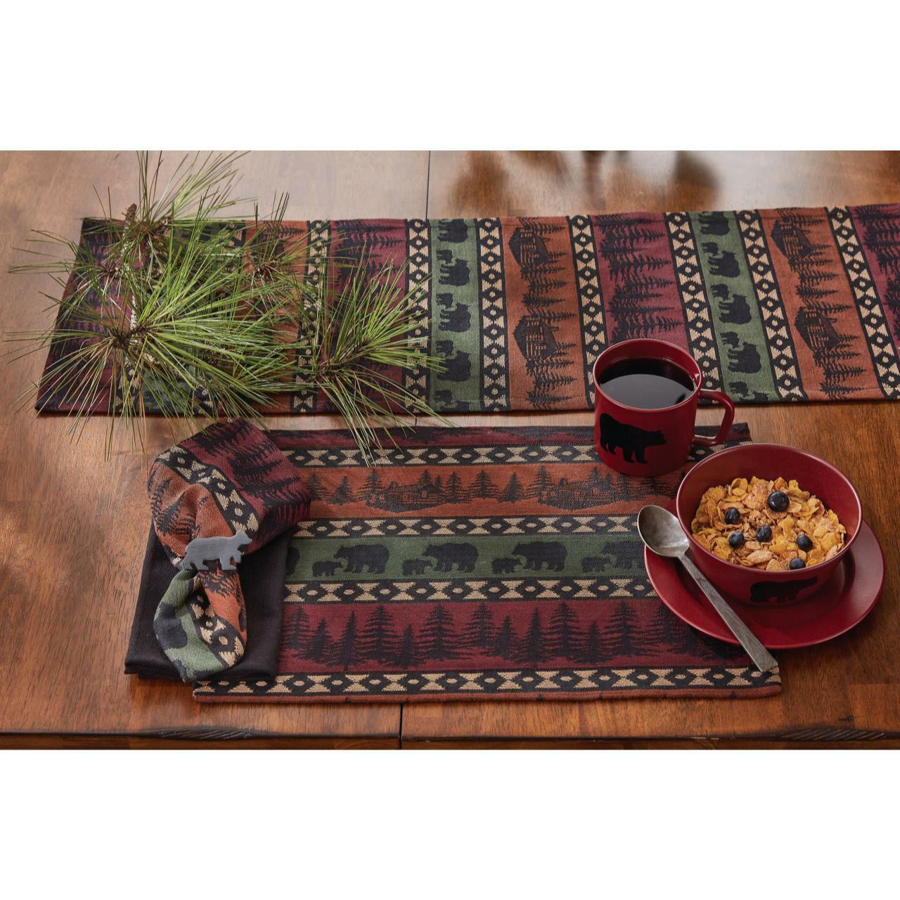 Mountain Bear Placemats - Set Of 6 Park Designs - The Fox Decor