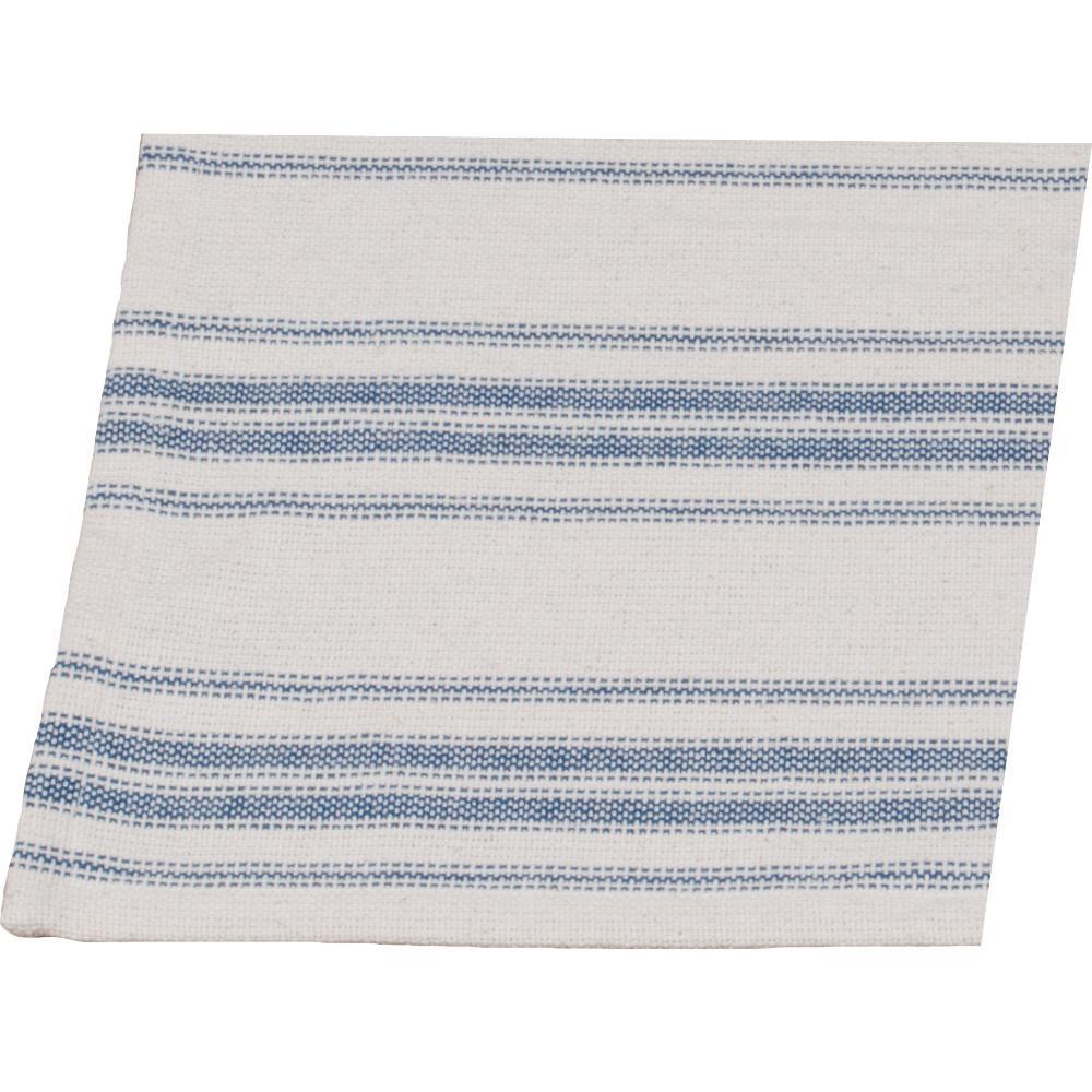 Colonial Blue Cream Grain Sack Stripe Napkin Set Of Six NK165014 - The Fox Decor