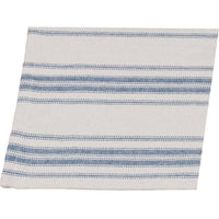 Thumbnail for Colonial Blue Cream Grain Sack Stripe Napkin Set Of Six NK165014 - The Fox Decor