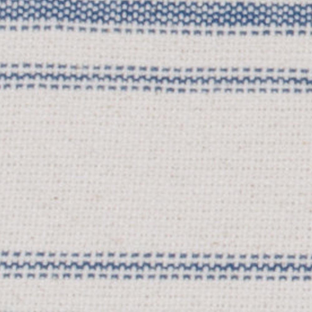 Colonial Blue Cream Grain Sack Stripe Napkin Set Of Six NK165014 - The Fox Decor