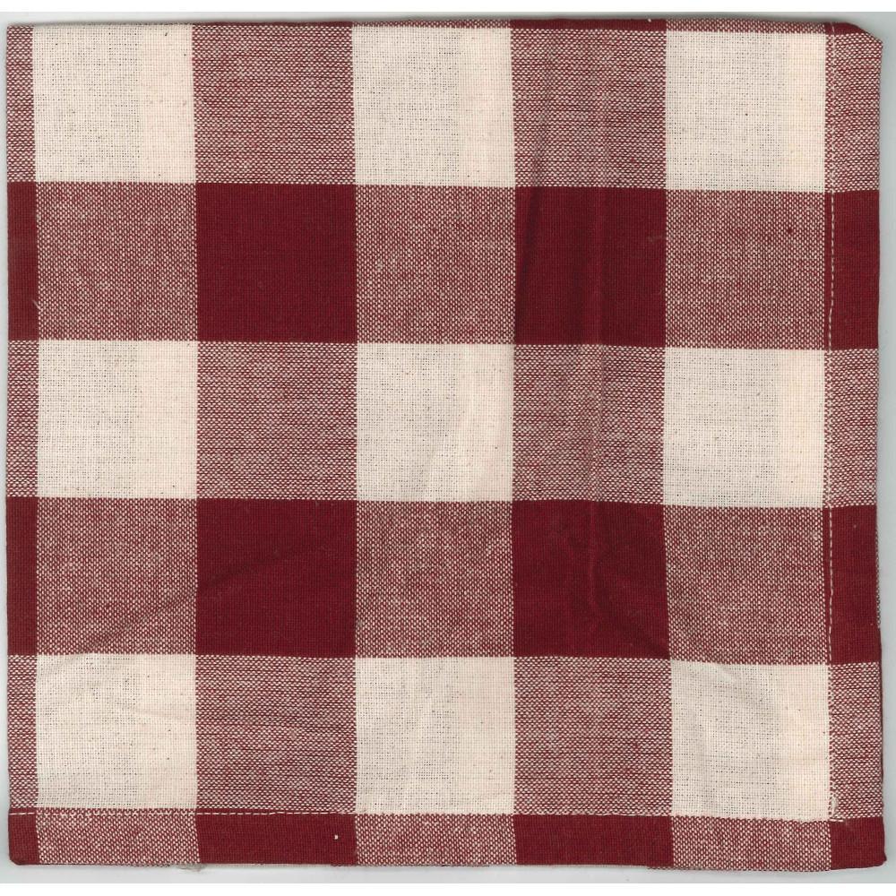 Barn Red Buttermilk Buffalo Check Napkin Set Of Six NK510017 - The Fox Decor