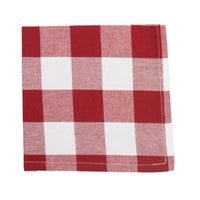 Thumbnail for Buffalo Check Crimson Red Napkin 18x18 - Interiors by Elizabeth