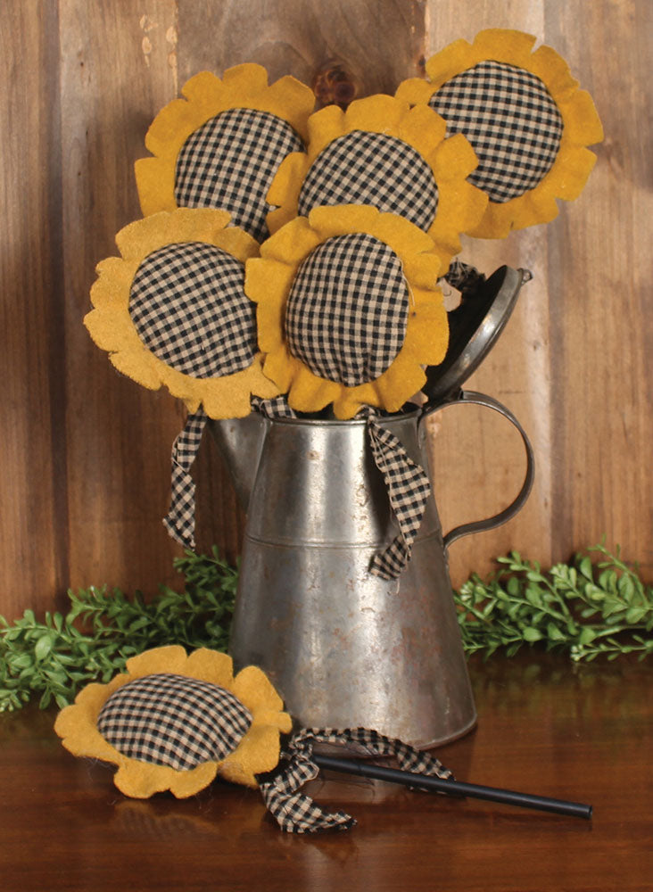 Sunflower Sticks Pack of 6 Ornament - Interiors by Elizabeth