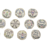 Thumbnail for Circle Embroidered Ornaments Set of 15 ONAS5700