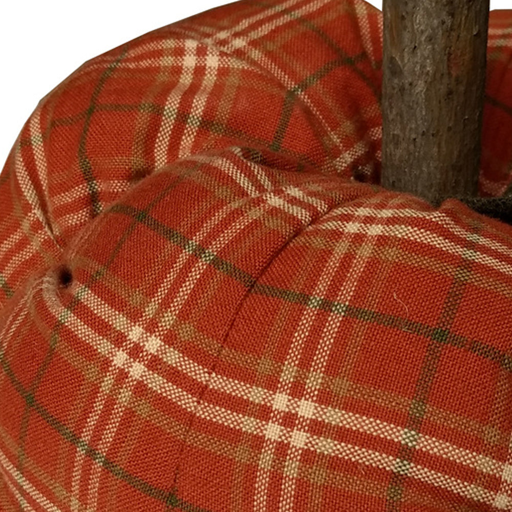 Stuffed Pumpkin Ornament 4" X 3" Pumpkin Spice ONRE0195 - The Fox Decor