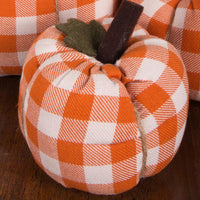 Cream Orange Check Pumpkin 3x4 Ornament ONRE0315 - The Fox Decor