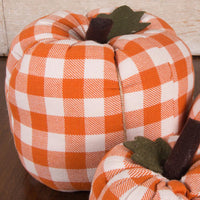 Cream Orange Check Pumpkin 8X6 Ornament ONRE0317 - The Fox Decor