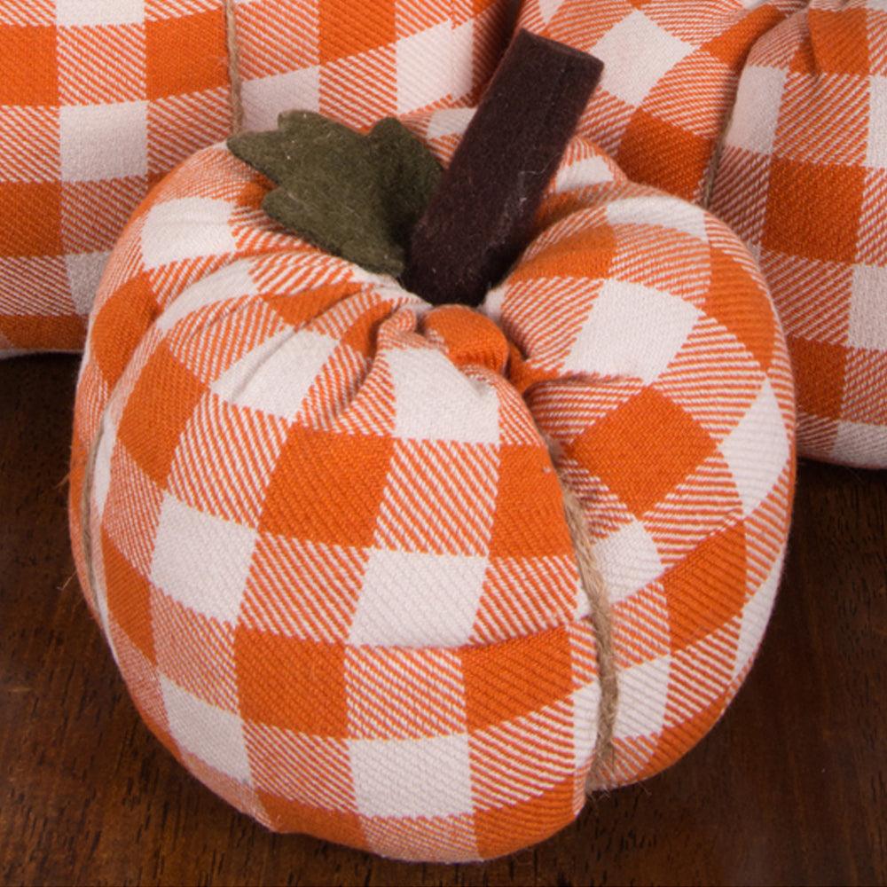 Cream Orange Check Pumpkin 8X6 Ornament ONRE0317 - The Fox Decor