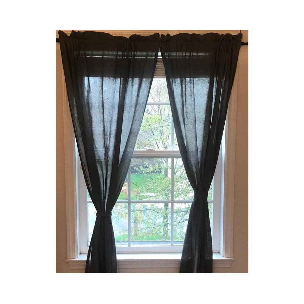 Heirloom 72" X 63" (2 Pcs) (Pair Of Fabric Tiebacks Included) Pewter Unlined P6010065 - The Fox Decor