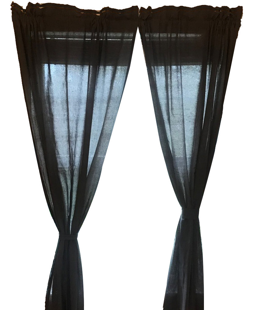 Heirloom 72" X 63" (2 Pcs) (Pair Of Fabric Tiebacks Included) Pewter Unlined P6010065 - The Fox Decor