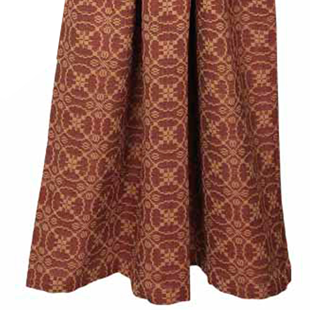 Barn Red Tan Marshfield Jacquard 63" Panels Lined P6106017 - The Fox Decor
