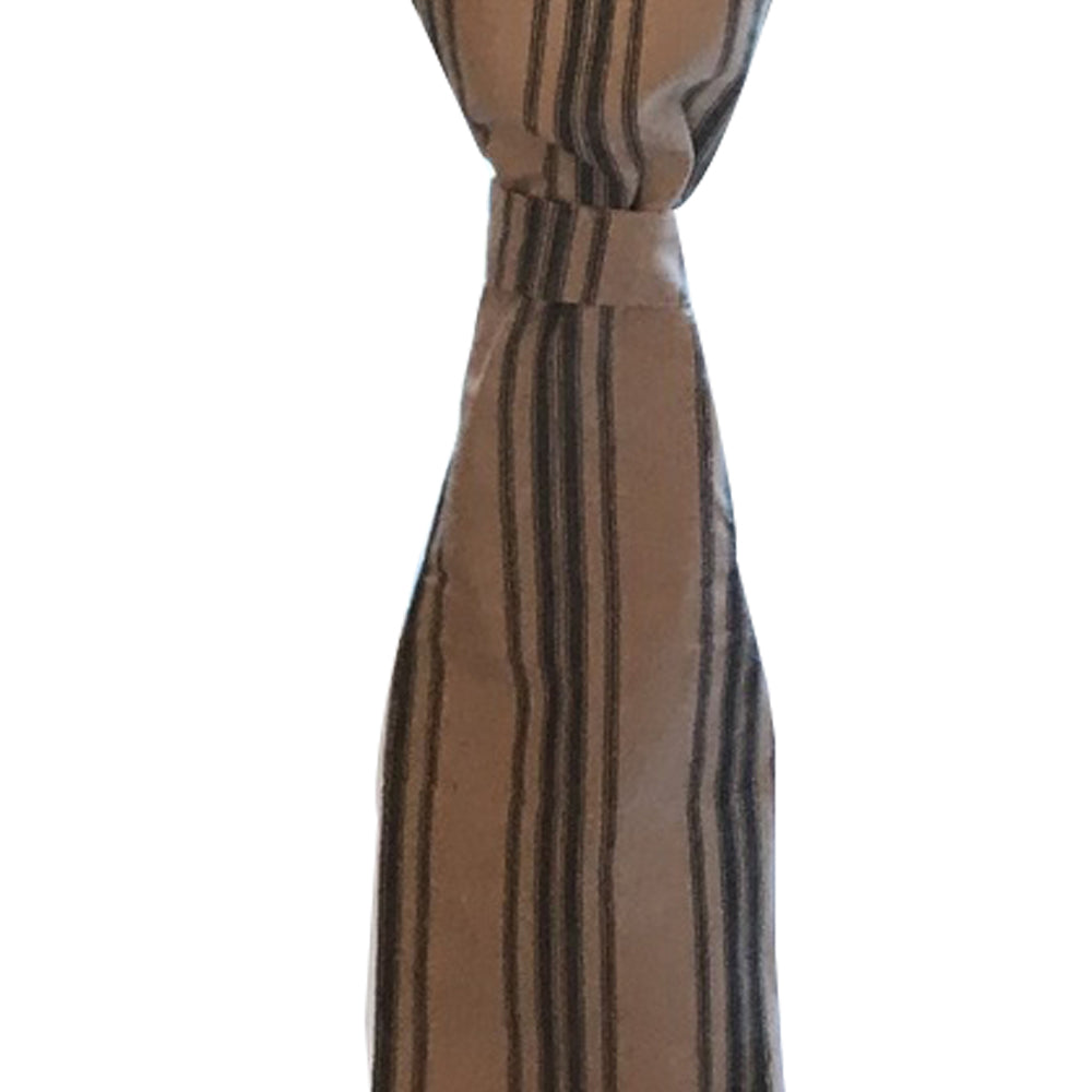 Grain Sack Stripe 72" X 63" (2 Pcs) (Pair Of Fabric Tiebacks Included) Cream Colonial Blue P6165014 - The Fox Decor