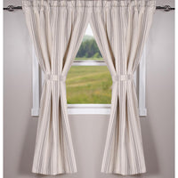 Grain Sack Stripe Cream Pewter 63