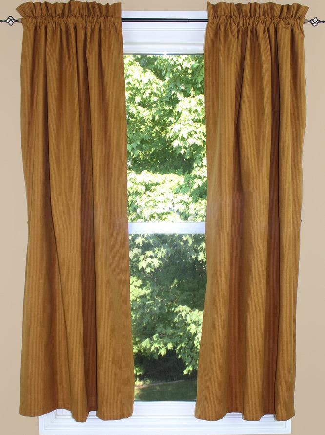 Primitive Ticking Mustard Mustard Panels P6236204 - The Fox Decor