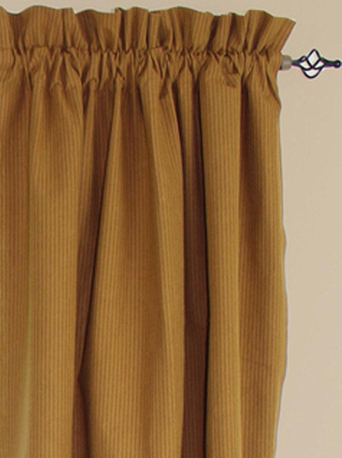 Primitive Ticking Mustard Mustard Panels P6236204 - The Fox Decor