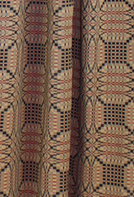 Trenton Jacquard Nutmeg Black Red Panels P6243025