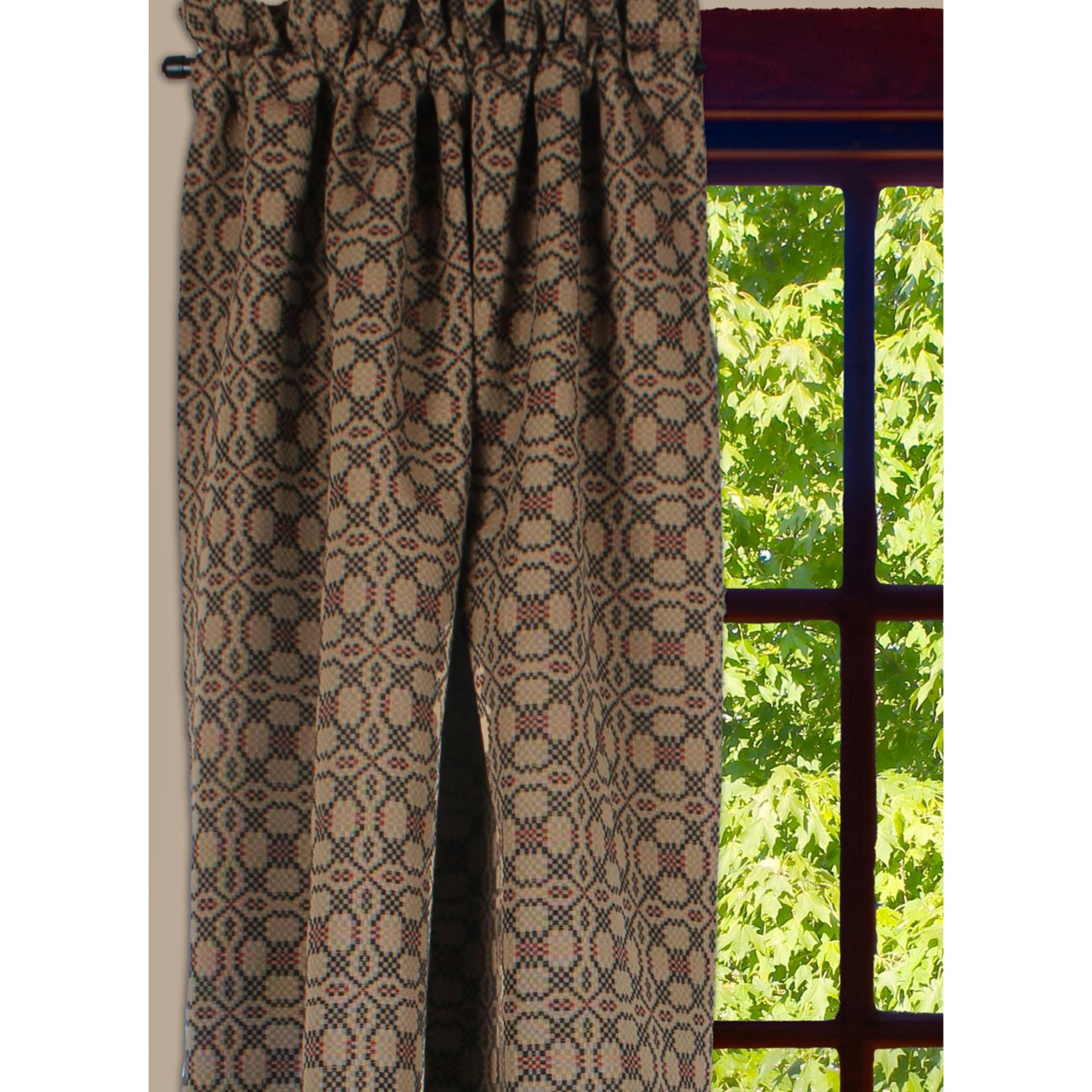 Kendall Jacquard Black 63 In Panels P6280011 - The Fox Decor