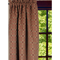 Kendall Jacquard Red 63 In Panels P6280017 - The Fox Decor