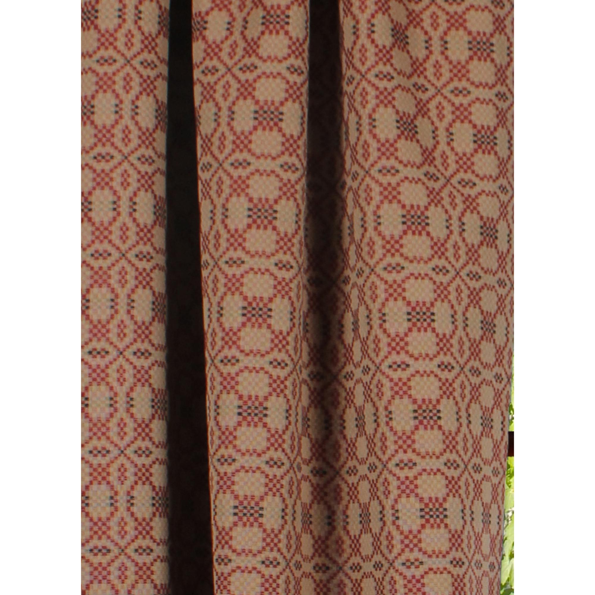 Kendall Jacquard Red 63 In Panels P6280017 - The Fox Decor